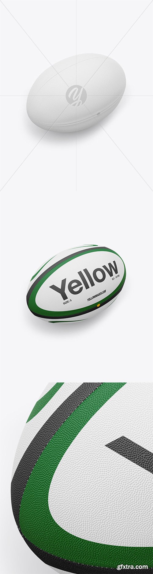 Rugby Ball Mockup - Half Side View 19804