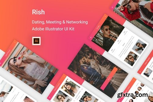 Rish- Dating, Meeting ,Networking Illustrator App