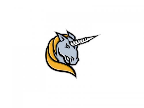 Unicorn Head Mascot