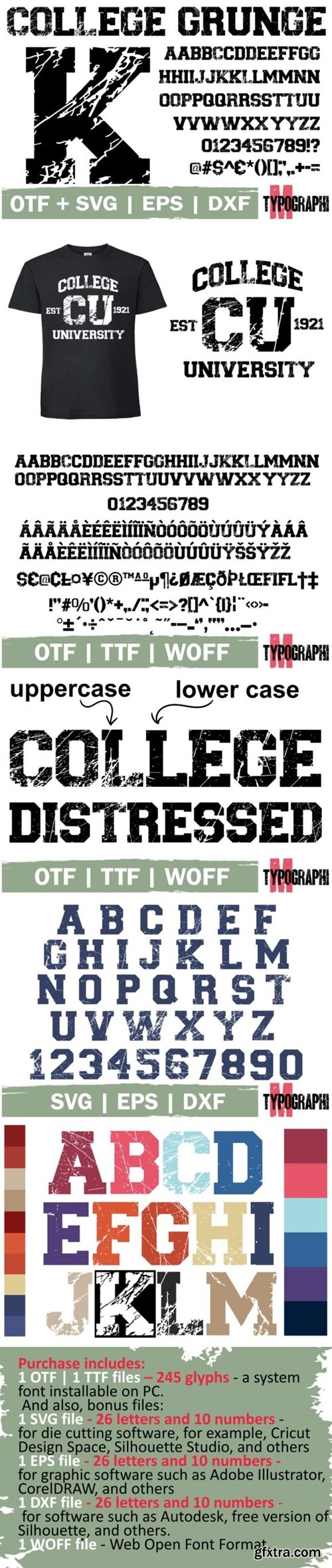 College Grunge Font