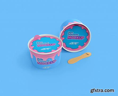Ice cream cup mockup Premium Psd