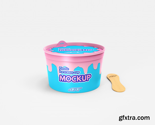 Ice cream cup mockup Premium Psd