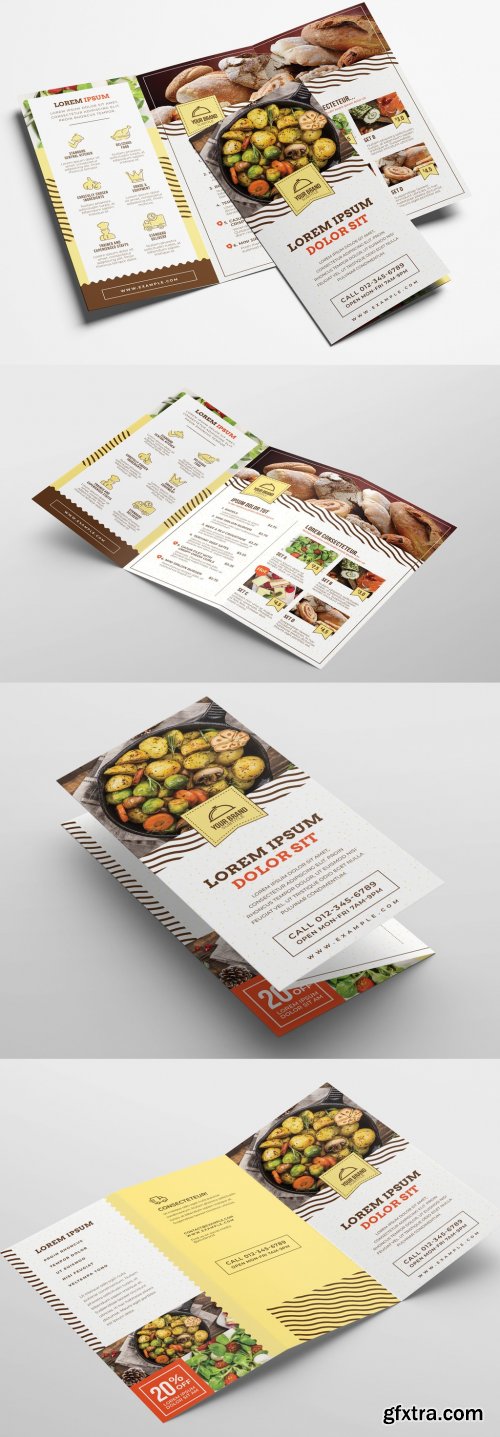 Catering Service Trifold Brochure Layout 324308593