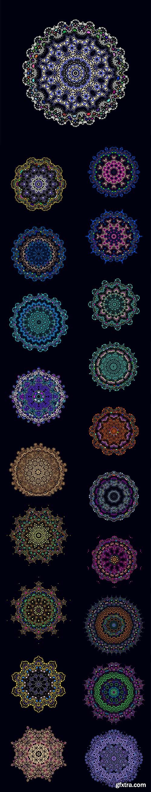 Colorful Luxury Mandala Design Set