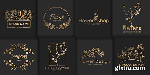 Set of Luxury Floral Logos