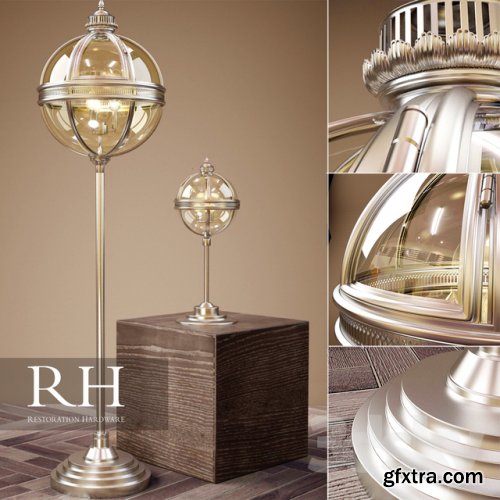 RH VICTORIAN HOTEL FLOOR LAMP + DESK LAMP