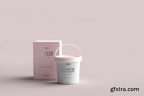 Cosmetic Paint bucket mockup