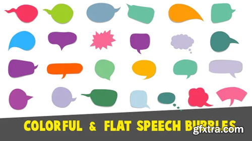 Videohive Colorful Flat Speech Bubbles 23092617
