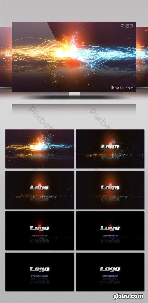 PikBest - Lightning Light Collision Neon LOGO Title Animation AE Template - 644026
