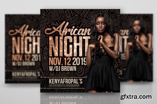 African Night Flyer Template