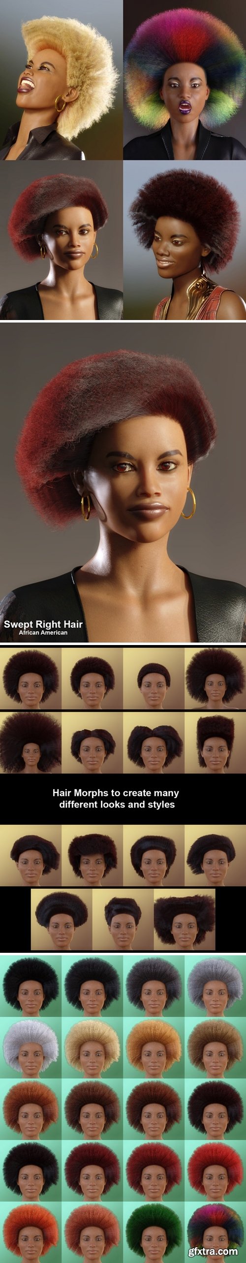 Daz3D - dForce African Hair for Genesis 8 Female