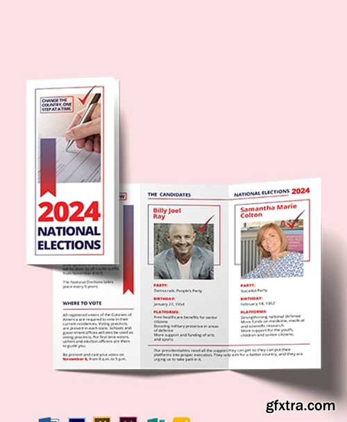 Election Tri-Fold Brochure Template