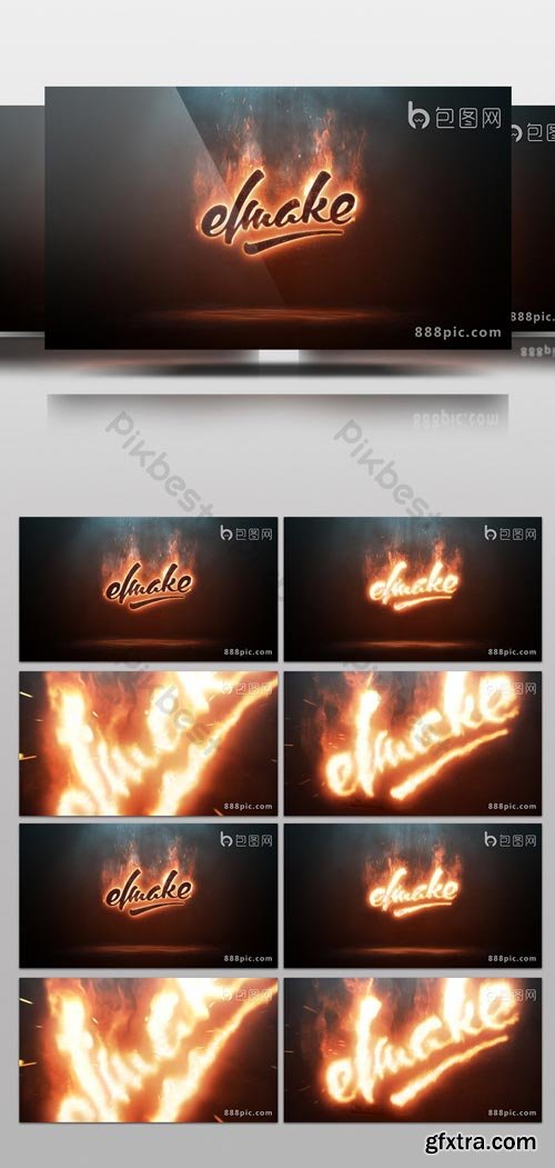 PikBest - Shocking hot flame burning logo interpretation special effects - 157925