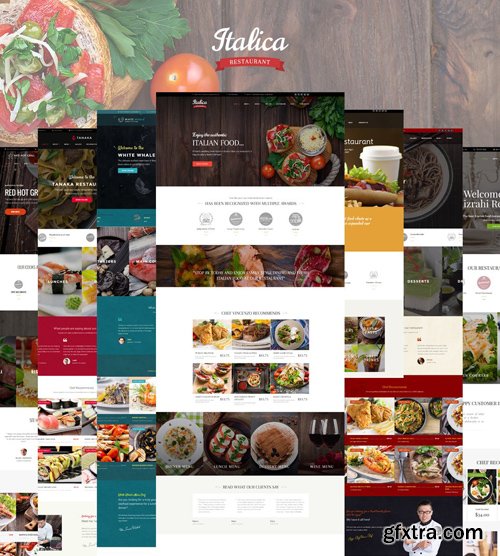 Italica v4.0.5.1 / v1.0.0 - multipurpose restaurant WordPress theme with 6 skins - TM 59008