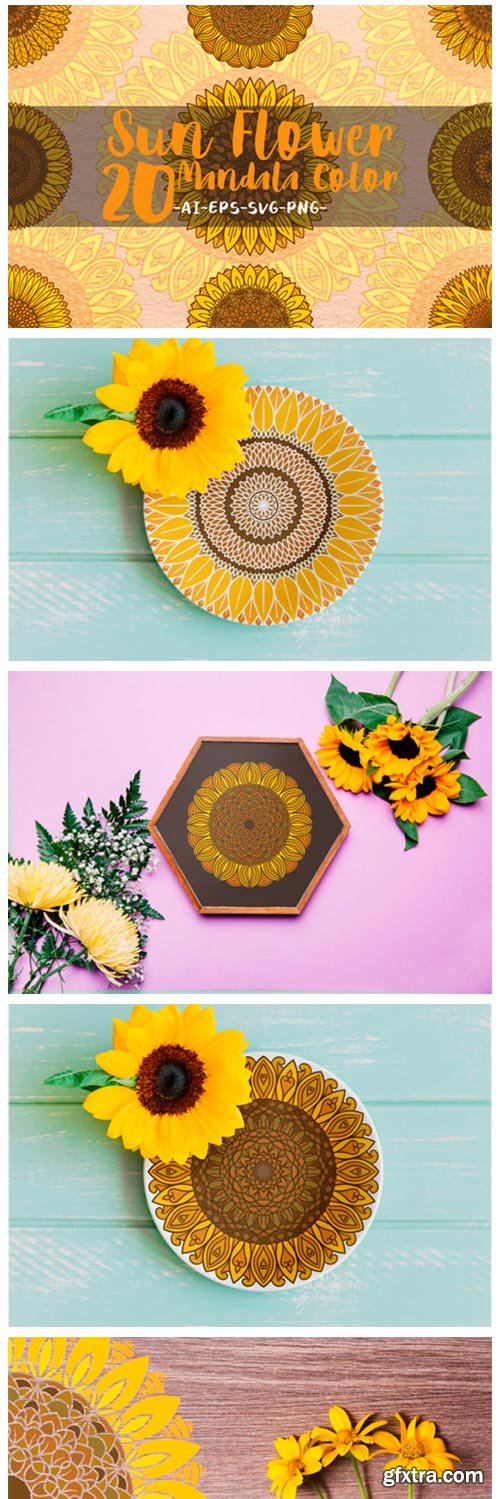 Sunflower Mandalas Color 4040571