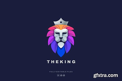 Lion King Colorful Logo
