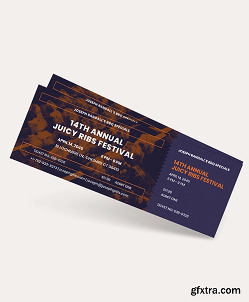 BBQ Event Food Ticket Template