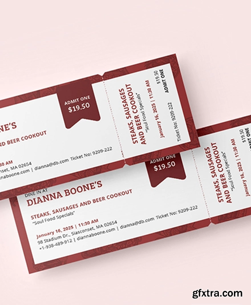 Cookout Food Ticket Template