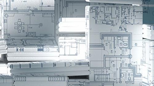 Videohive - Construction and Electric Blueprints White Intro. 6 Ready Presets. - 26540946