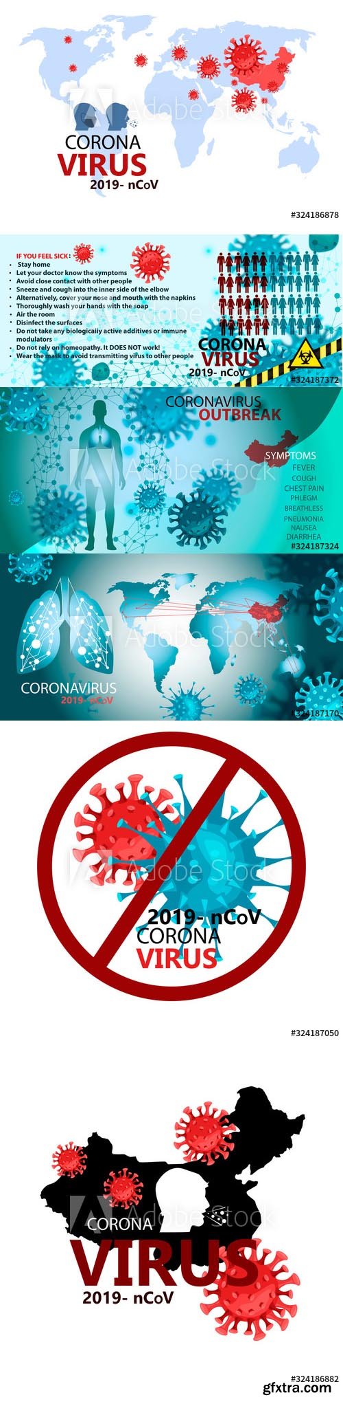 Coronavirus Concept Vector Set