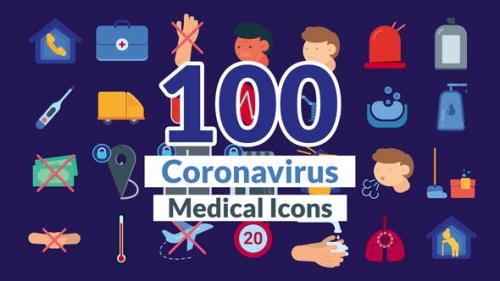 Videohive - Corona Virus Icons - 26721767