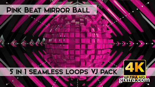 Videohive Pink Beat Mirror Ball Vj Loops 21878111