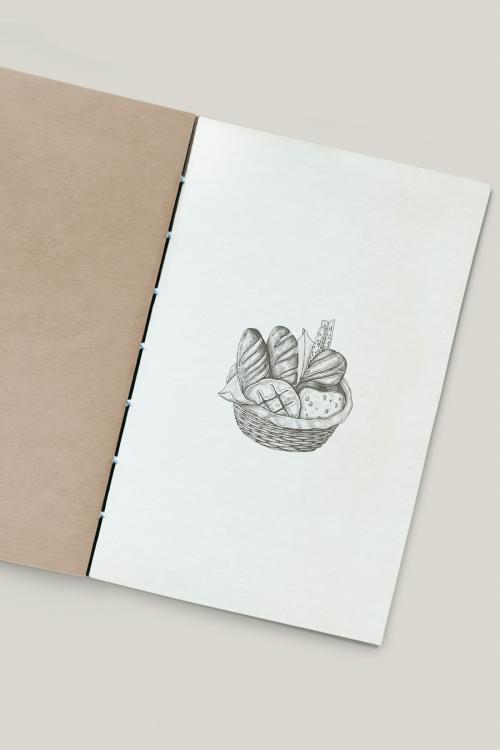 Hand drawn sketch on a notebook mockup illustration - 935182
