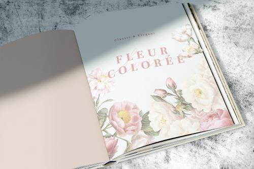 Flower magazine mockup with blank space - 846192