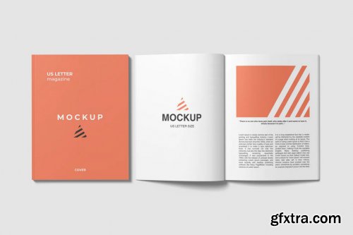 Open and Closed US Letter Magazine Mockups