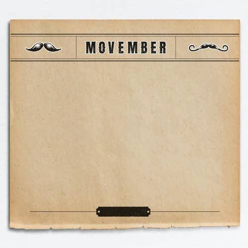 Movember vintage frame design vector - 1220357