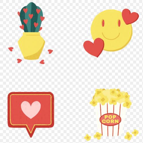 Love icon collection transparent png - 2041342
