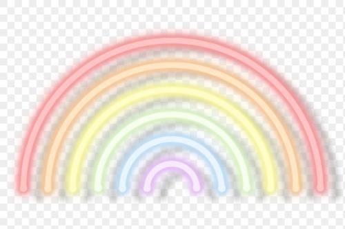 Rainbow colors neon transparent png - 2094114