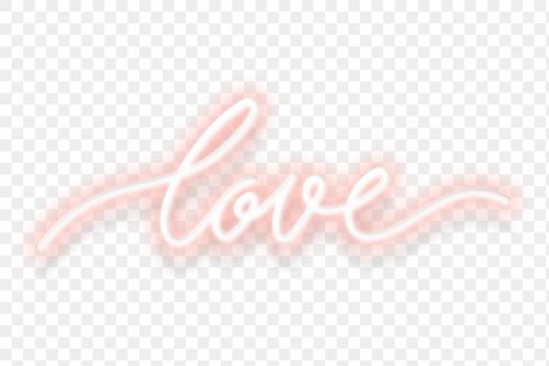 Love neon word transparent png - 2094136
