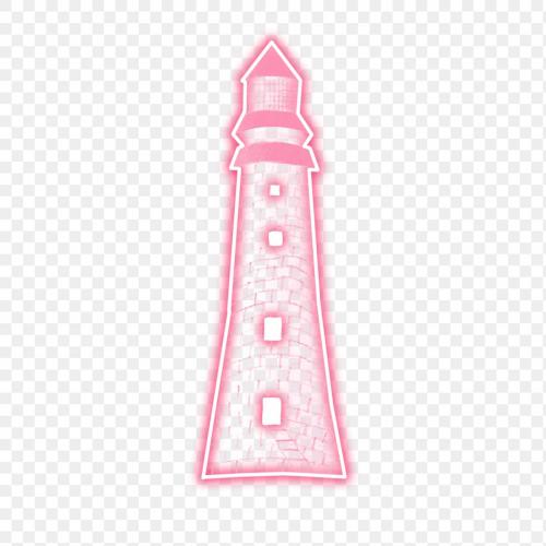 Eddystone Lighthouse pink neon light vintage illustration transparent png - 2208743