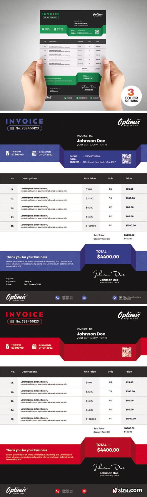 Payment Invoice PSD Template