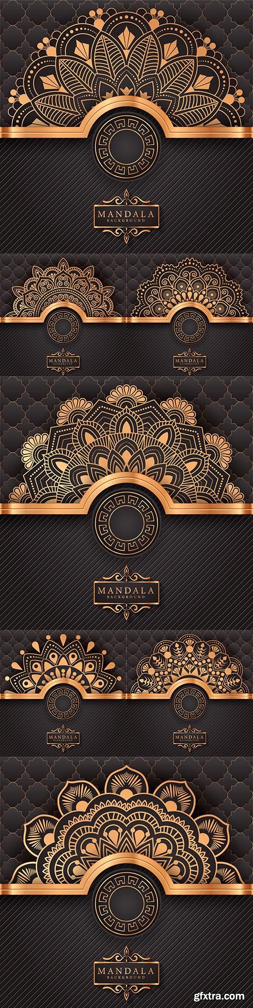 Mandala creative luxury gold design background 5