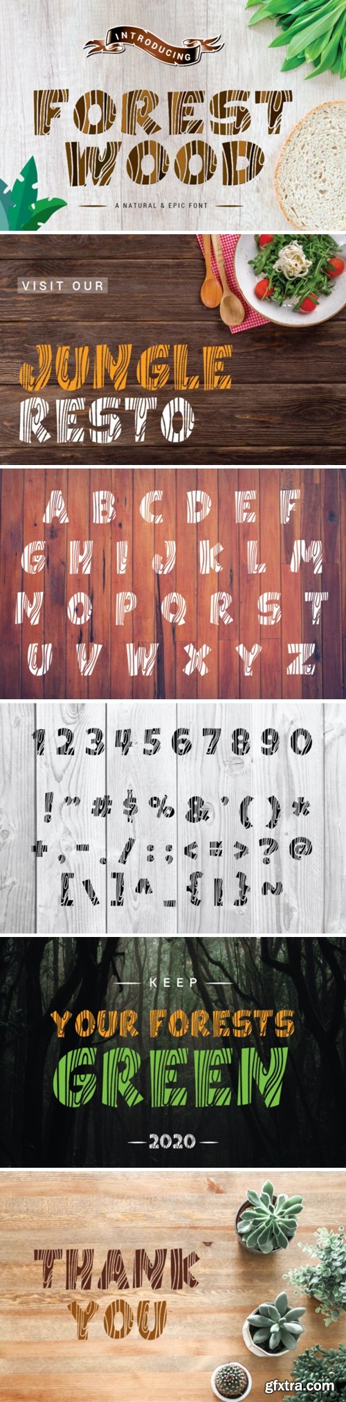 Forest Wood Font