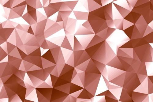 Pink gold polygon abstract background design - 596819