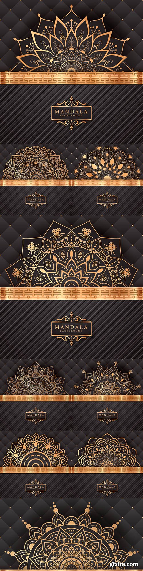 Mandala creative luxury gold design background 6