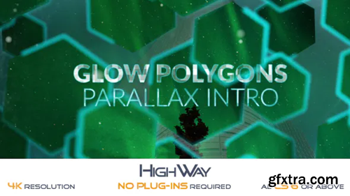 Videohive Glow Polygons Parallax Intro 19582790