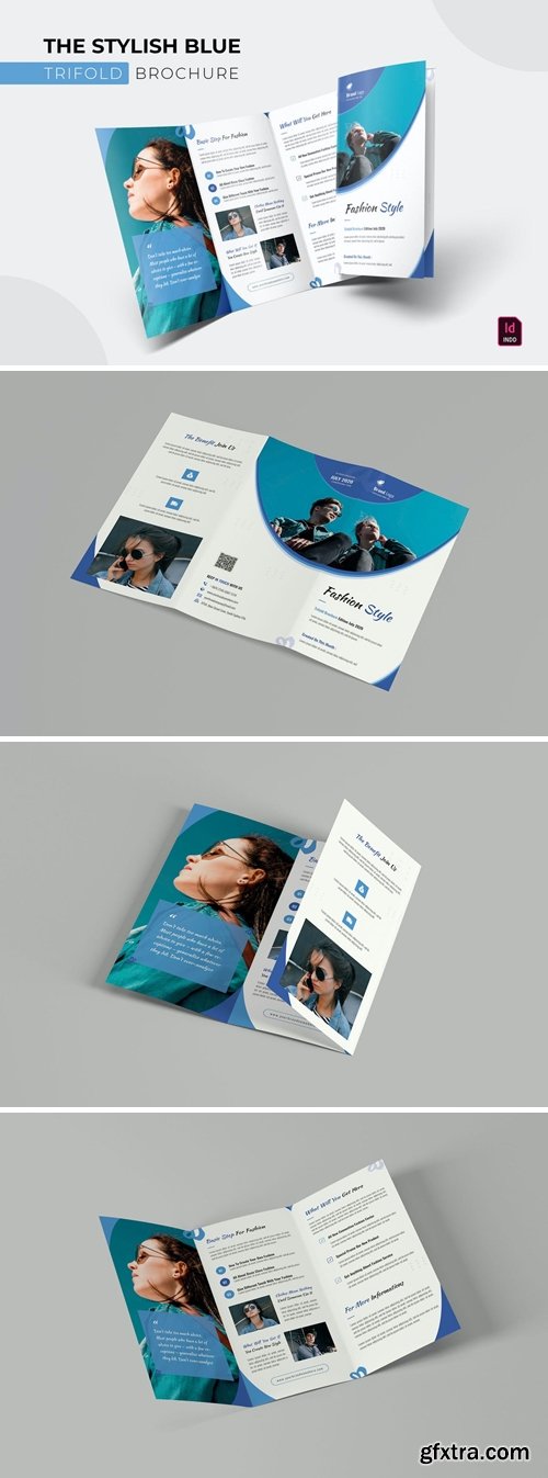 Stylish Blue | Trifold Brochure