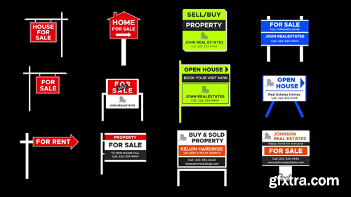 MotionArray Real Estates Sign Boards 750228