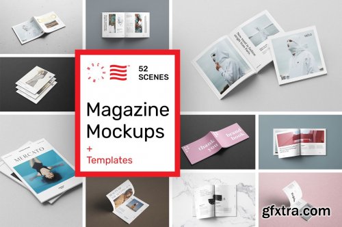 CreativeMarket - Magazine Mockups - 52 Scenes 5198551