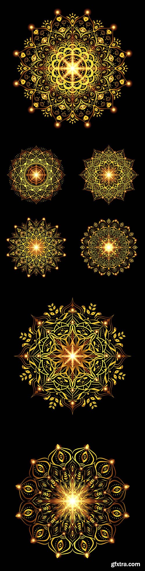 Mandala decorative gold ornament design