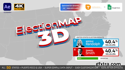 Videohive United States Election Map 3D 28786534