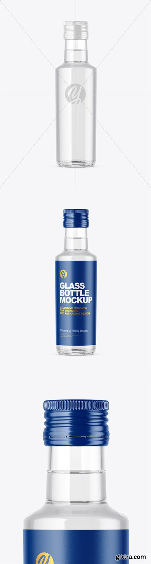 Clear Glass Bottle Mockup 44601