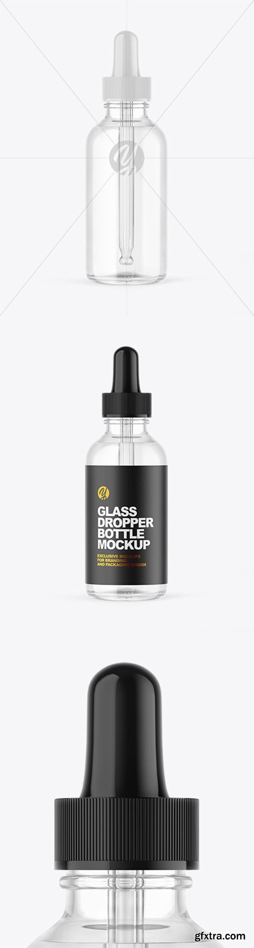 Clear Glass Dropper Bottle Mockup 66463