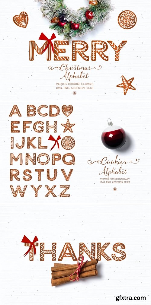 Christmas Alphabet - Cookies letters