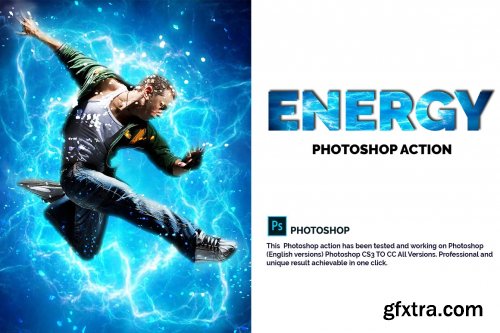 CreativeMarket - Energy Photoshop Action 4809089