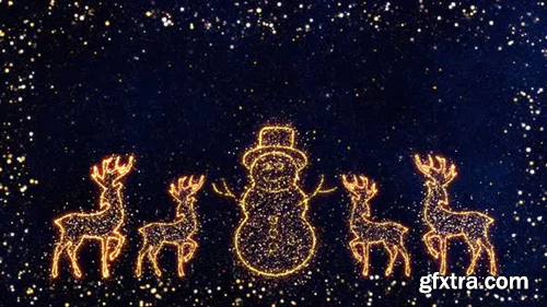 Videohive The Festive Glitter With Snowman And Reindeers 29448965